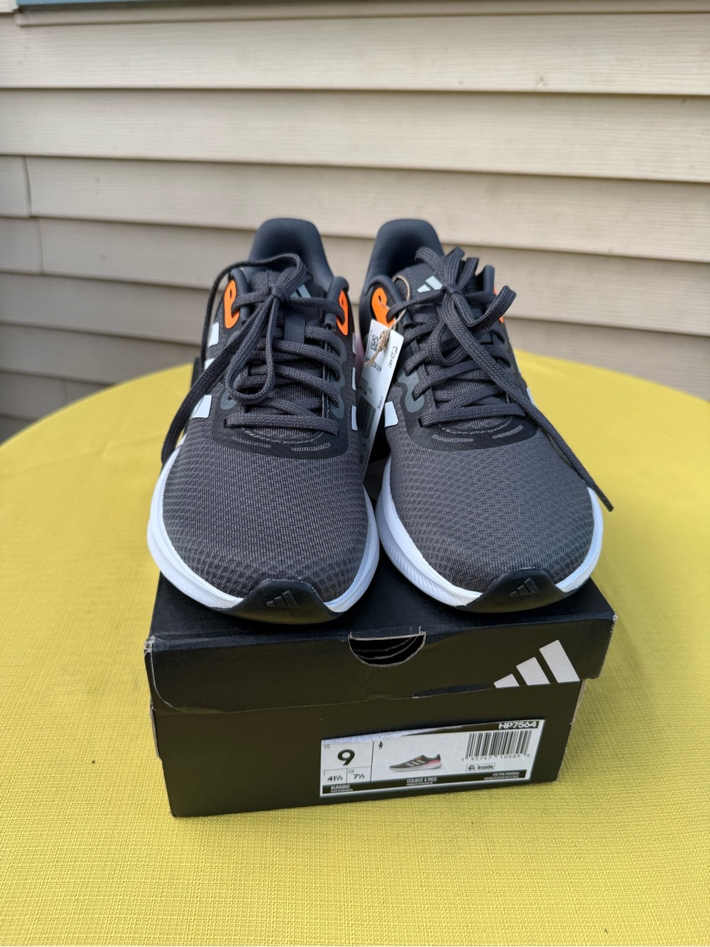 adidas Women's Grey Running Sneakers with White Stripes and Pink Accents